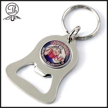 Metal photo bottle opener keychain