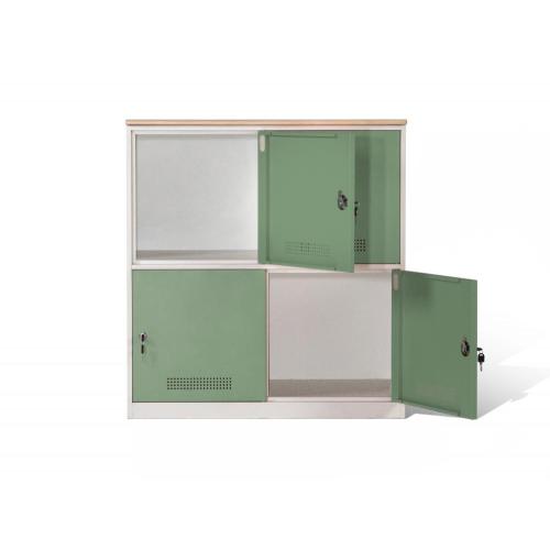 Small Office Storage Lockers Green 4 Door