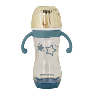 Electroplated baby bottle 300ml Wide neck baby bottle