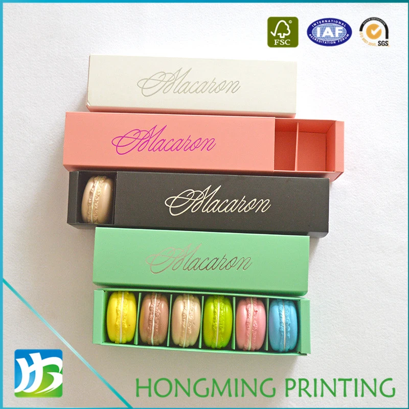 Custom Printed Paper Macaron Box with Sleeve