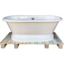 Vintage Dual Old Fashion Porcelain Cast Iron Bathtubs with Plinth