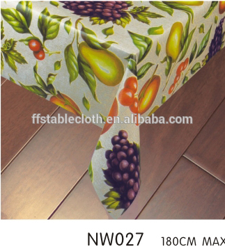 best price high quality round flannel backed vinyl tablecloth