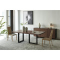 wooden top dining table with 8 seater