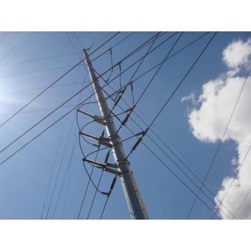 Poteau électrique en acier galvanisé 66kV