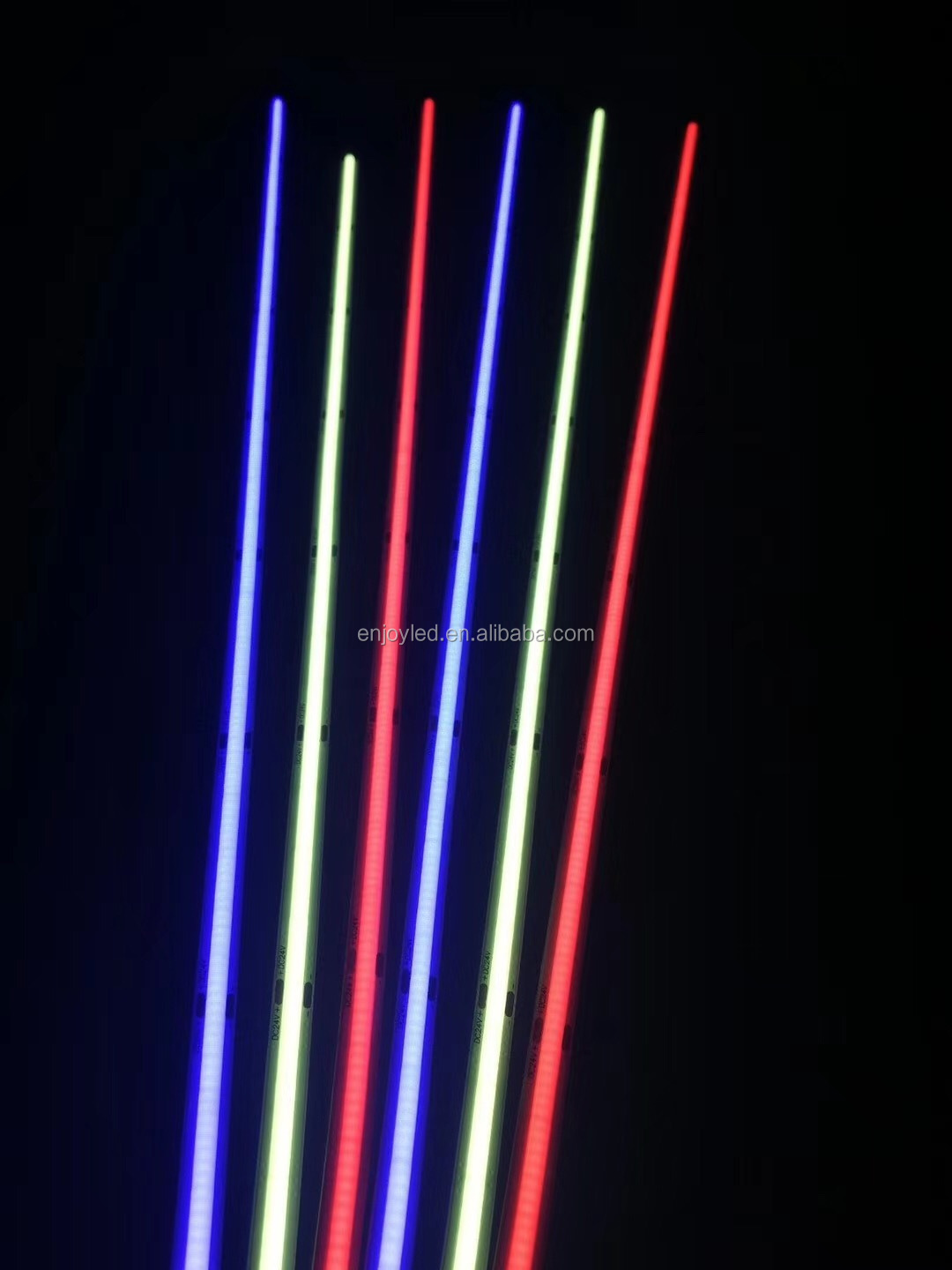 5mm 8mm 10mm LED COB Strip 12V 24V Soft Light Bar CRI 90 RA Flexible FOB Tape Blue Red Green Warm Cold White Color