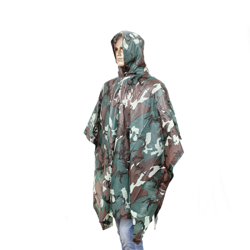 Poncho militar exterior da camuflagem da chuva do PVC das vendas quentes