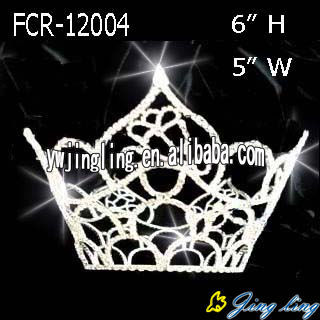 Silver Plated Pageant Crowns Full Round Tiara