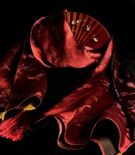 Red Silk Elegant Scarf for Women
