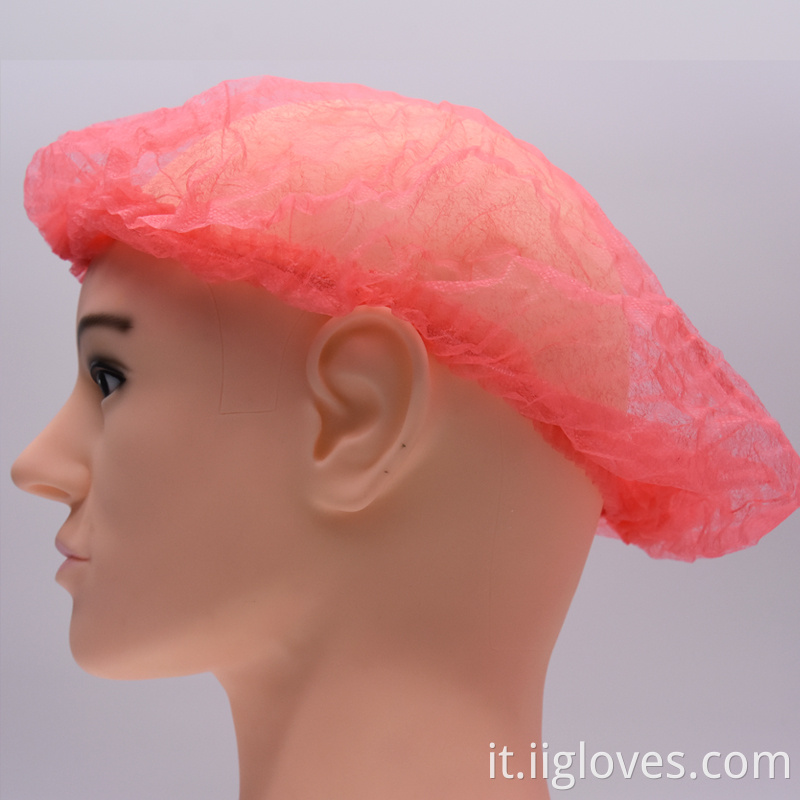Tappo a clip a strisce non tessuto bouffant copricapo blu antipolta blu non tessuto