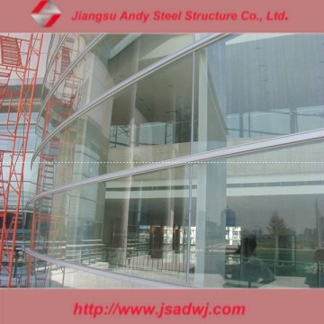 visible aluminum frame glass curtain wall