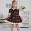 สาวสาว plaid pater pan collar dress