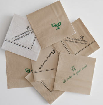 Custom 3Ply Fold Style personalized cocktail napkins