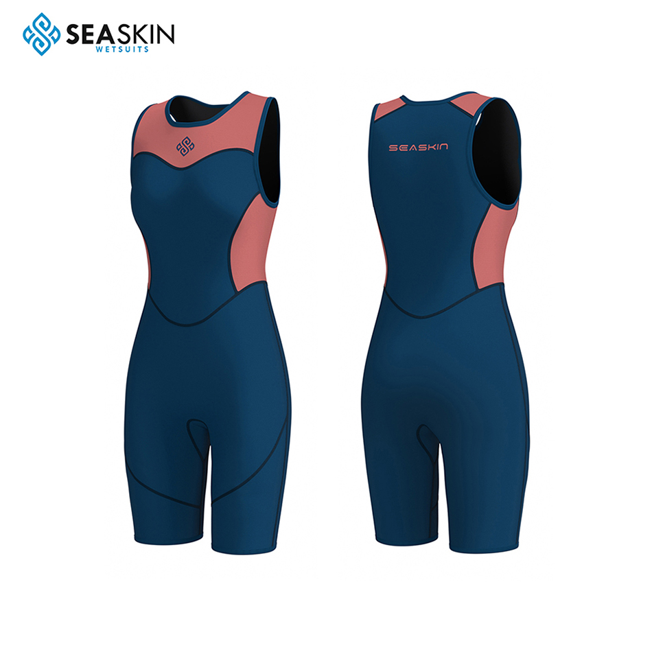 Seaskin khóa kéo ngắn John Surfing Wetsuit của phụ nữ