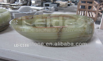 Green onyx art basin onyx vessel sink