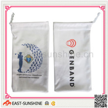 Logo Printed Microfiber Drawstring Pouches