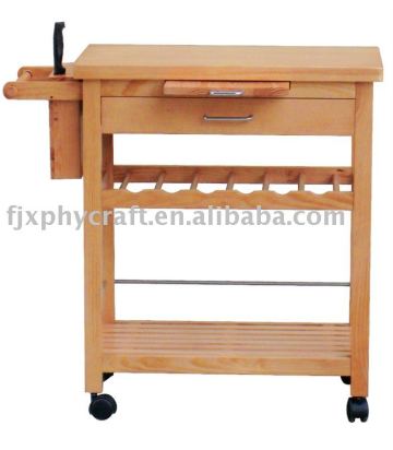 Wooden Kitchen Trolley