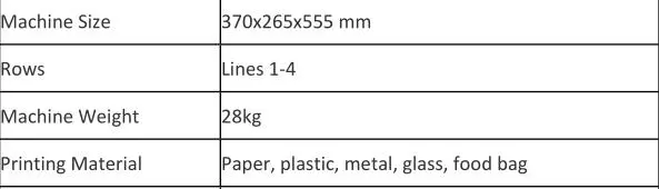 Online Continuous Batch Date Printer Coding Machine