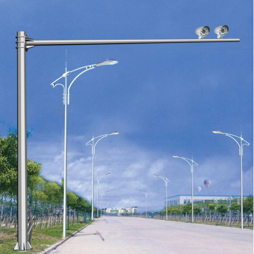 CCTV camera monitor traffic lighting pole with painting