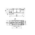 Kemampuan Lonjakan Tinggi 1600V MDC160 Rectifier Diode Modul