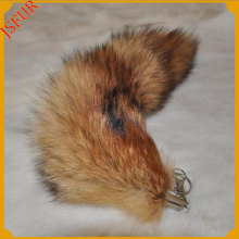 Thick Real Fox Fur Bag Accessory Tail Fur Keychain