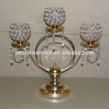 3 Arms candelabra with crystal wedding candelabra centerpiece silver wedding centerpiece decoration