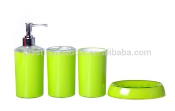 Polyresin Bathroom Accessory Manufacturer Green Bathroom Accessory Set