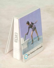 promotional note pad with side printing and hard cover