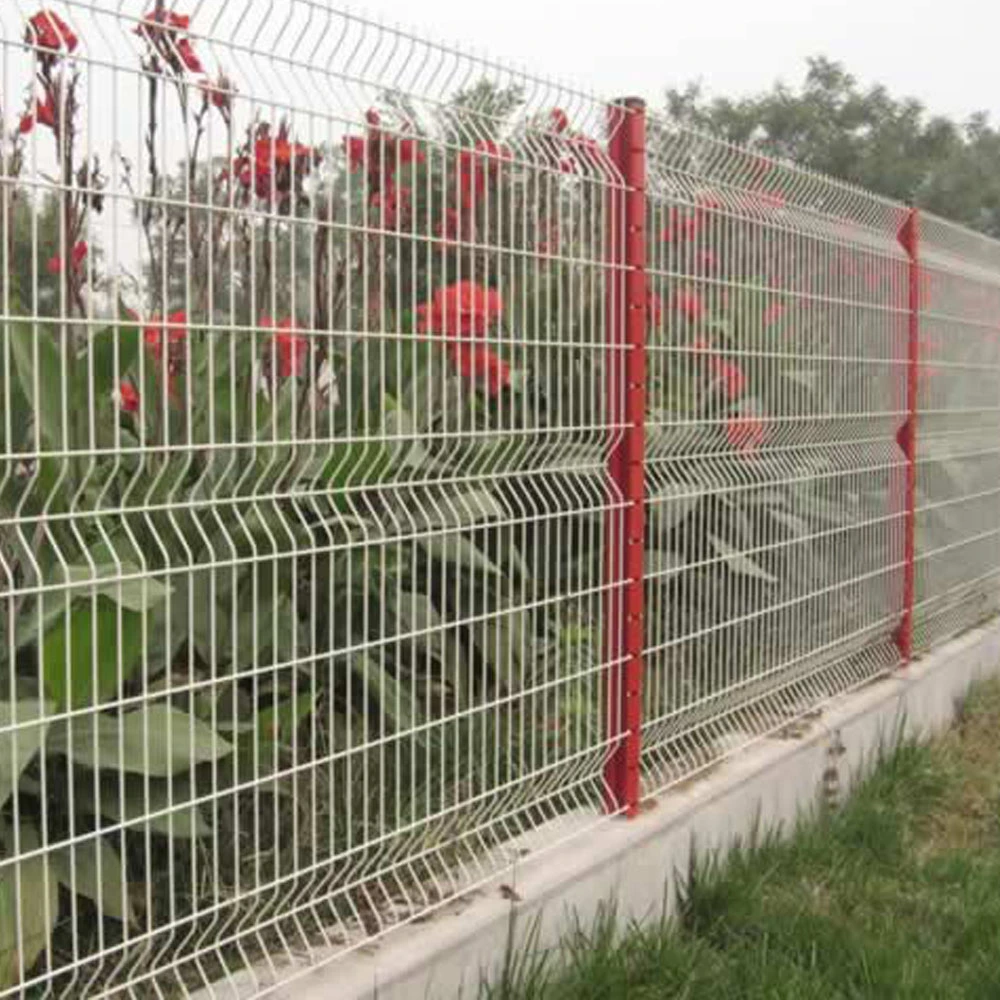 Outdoor Welded Wire Mesh Fence / Galvanized 3D Curved Wire Mesh Panels for Garden