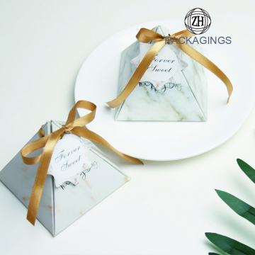 Mini Coated Pyramid Candy Packaging Paper Boxes Wholesale