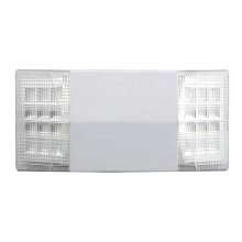 Rectangular double-headed emergency light