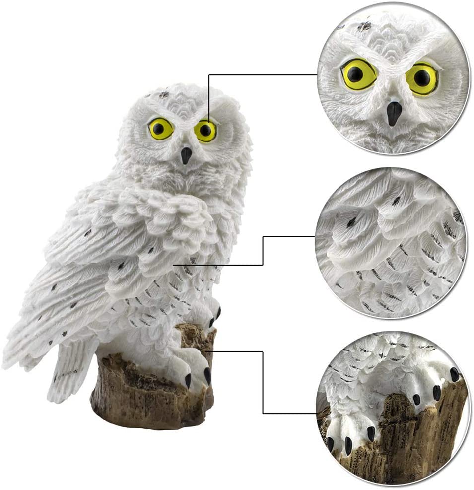 Lampu LED Solar Resin Owl dengan taruhan