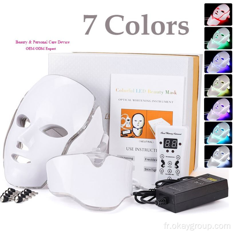 Meilleure vente de 7 couleurs led luminothérapie faciale