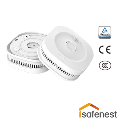White Color Wireless Interconnected Smoke Alarm with wifi