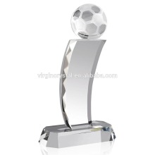 Clear And Bank Crystal Football Trophy With World Quality For VIP Trophy