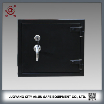 black metal key lock in wall gun safe hidden