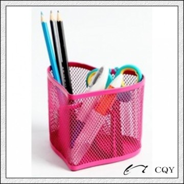 metal mesh heart shape pencil container