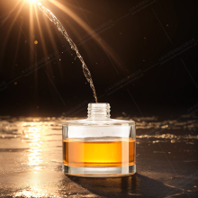 Personalized fragrance diffuser glass bottle round