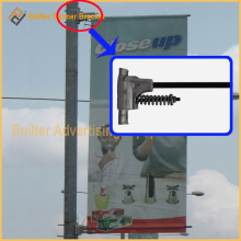 Metal Street Pole Advertising Banner Equipment