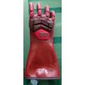 Red PVC Coated Glove TPR with Full Back of Hand Impact Guard