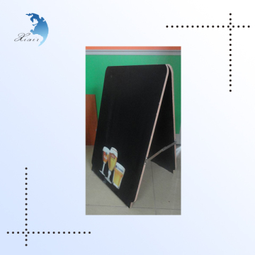 Customized logo portable colored wooden blackboard stand