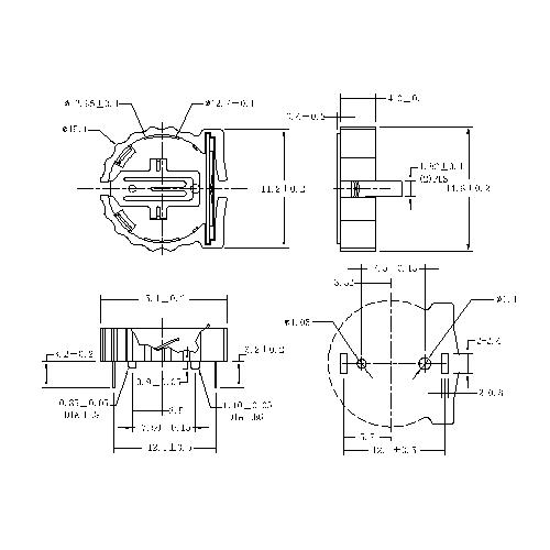 Coin Cell Holders FOR CR1220D BT-S-G0-R-CR1220D