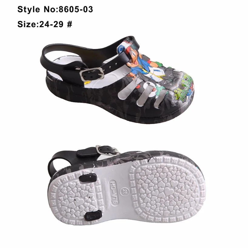 Little Kids Printed PVC Upper Strap EVA Sole Kid Sandal