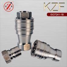 KZF stainless steel hydraulic fluid quick coupler