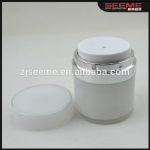 High grade durable plastic airless jar empty cream bottle spray cream jar factory/airless empty cream jar 50g