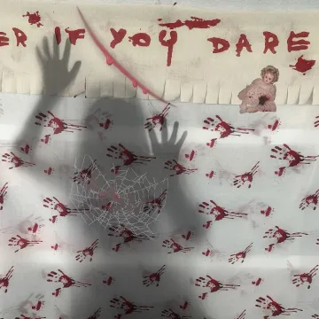 Halloween Banner Bloody Cloth