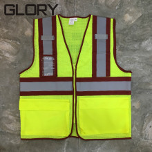 100% Polyester Reflective Vest Waistcoat Apparel Safety Vest