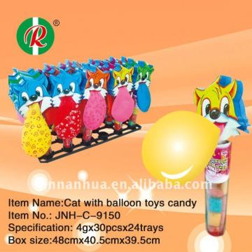 Blue cat with balloon/ toy candy/ sweet toy cat/ sugar