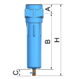 Koop 1,6 MPa koolstoffilter, luchtfilter, deeltjesluchtfilter van de leverancier van China met de beste prijs