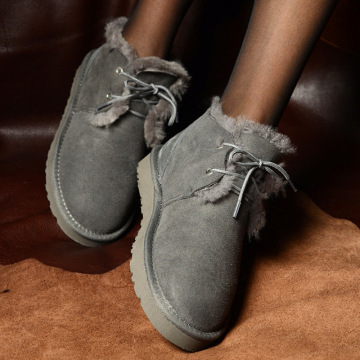 Winter Cold-Proof Short Tube Genuine Sheepskin Boots 5838