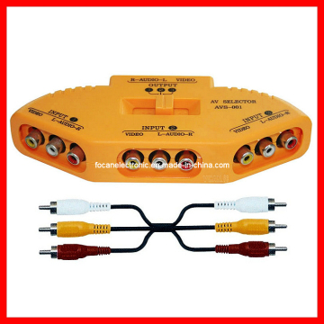 3 Ways AV Switch / Audio & Video Selector/Game Selector AV Selector /Audio Video Input Selector